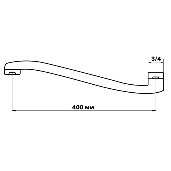 Излив изогнутый Esko 400 мм (ESPW400L)