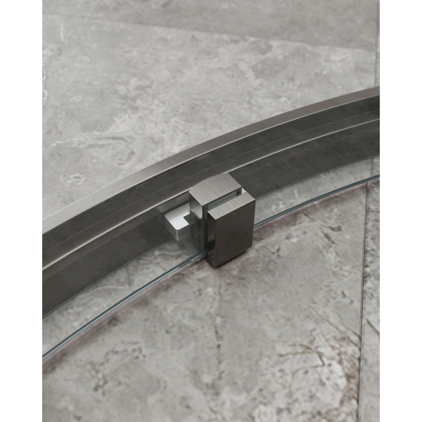 Душевой уголок Cezares Molveno 120x90x195 стекло прозрачное, профиль оружейная сталь (MOLVENO-RH-1-120/90-C-GM-IV)