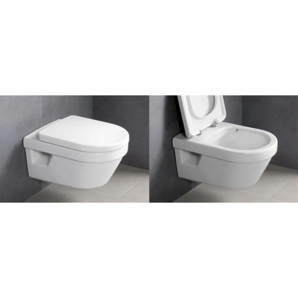 Унитаз подвесной Villeroy & Boch Architectura белый DirectFlush сиденье soft-close быстросъемное (4687HR01)
