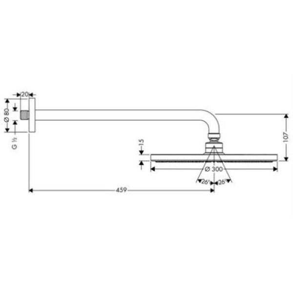 Душ верхний Hansgrohe Raindance Air (27492000)