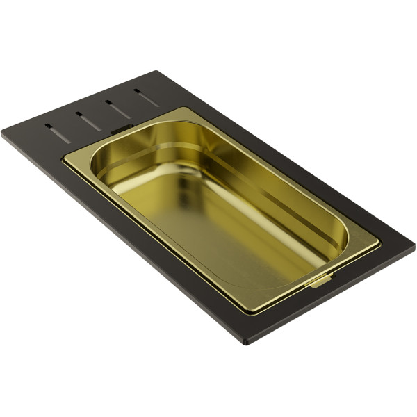 Контейнер Omoikiri DC-01-1-LG 433х220х65 светлое золото (4999039)