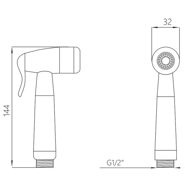 Лейка гигиеническая Melodia Diamond хром (MKP20490P)