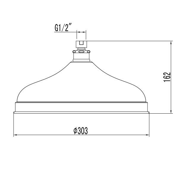 Лейка Lemark для верхнего душа 1-функциональная золотой (LM9830G)