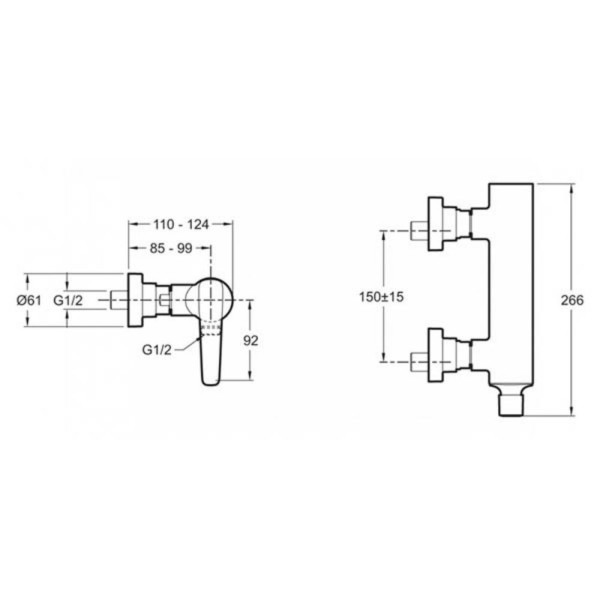 Смеситель для душа Jacob Delafon Aleo хром (E72318-CP)