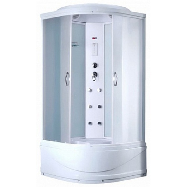 Кабина гидромассажная Timo Eco 900*900*2150 высокий поддон,хром/матовый (TE-0790)