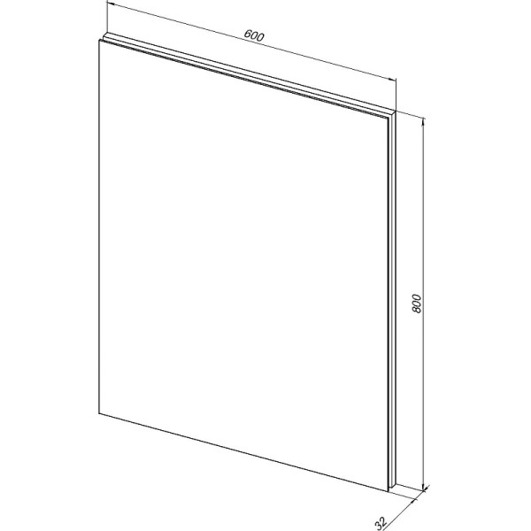 Зеркало с подсветкой Aquanet Гласс 60x80 белый (00274025)