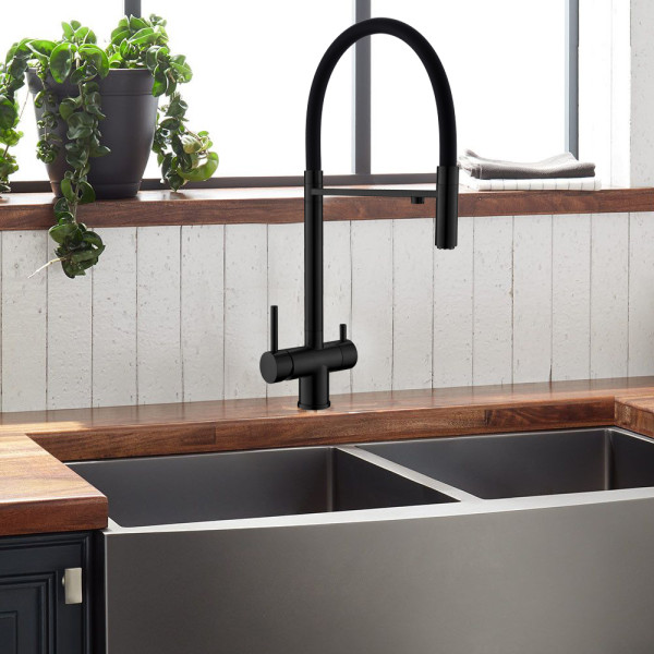 Смеситель для кухни Wesnaart Eco с гибким изливом под фильтр черный (EKO05-160MatBlack) Смеситель для кухни Wesnaart Eco с гибким изливом под фильтр черный (EKO05-160MatBlack)