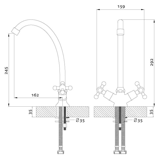 Смеситель для кухни Rossinka G02-71 (G02-71) Смеситель для кухни Rossinka G02-71 (G02-71)
