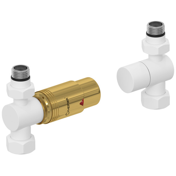 Терморегулятор автоматический Сунержа 1/2"x3/4" НР/НГ набор, прямой, матовый белый - золото (30-1420-6207) Терморегулятор автоматический Сунержа 1/2"x3/4" НР/НГ набор, прямой, матовый белый - золото (30-1420-6207)