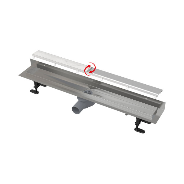 Лоток душевой AlcaPlast / AlcaDrain 950 мм с порогами, матовая решетка ст.нерж., боковой слив D50, комбин. гидрозатвор (APZ23-DOUBLE9-950) Лоток душевой AlcaPlast / AlcaDrain 950 мм с порогами, матовая решетка ст.нерж., боковой слив D50, комбин. гидрозатвор (APZ23-DOUBLE9-950)