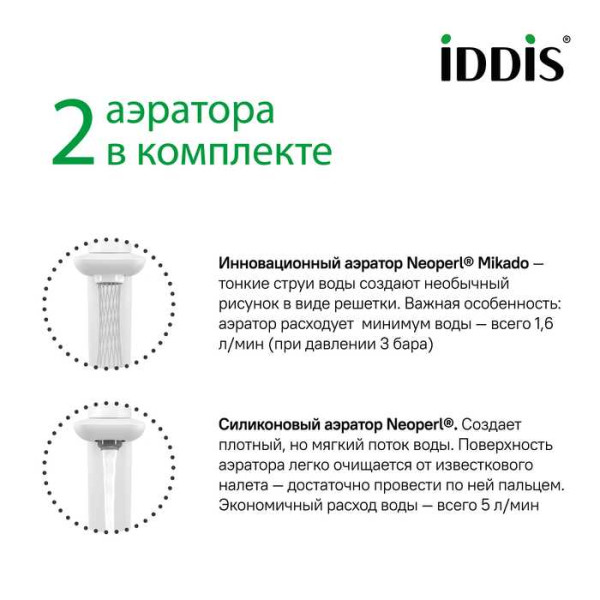 Смеситель для раковины Iddis Slide с управлением Push Control (SLIWTBTi01)