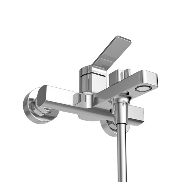 Смеситель для ванны и душа с ручным душем, шлангом и держателем BelBagno (ALBANO-VASM-CRM)