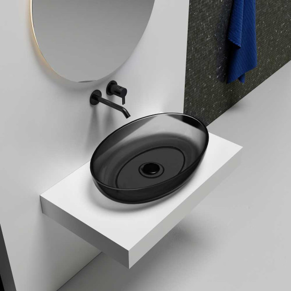 Раковина накладная ABBER Kristall 60x40 черная (AT2801Onyx) Раковина накладная ABBER Kristall 60x40 черная (AT2801Onyx)