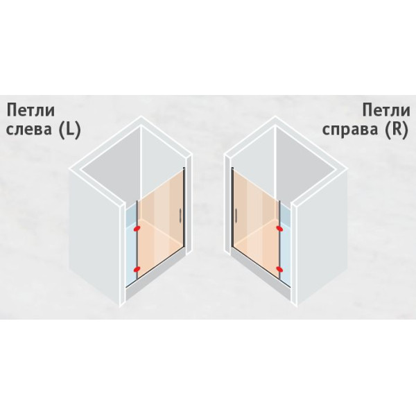 Душевая дверь Vegas Glass 100х190 AFP 100 07 R04 L/R стекло ретро