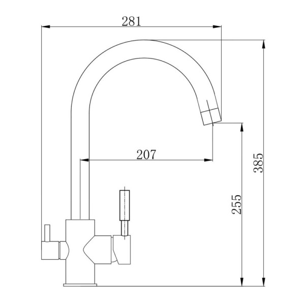 Смеситель для кухни Aquanika Comfort хром (AQC06CR) Смеситель для кухни Aquanika Comfort хром (AQC06CR)