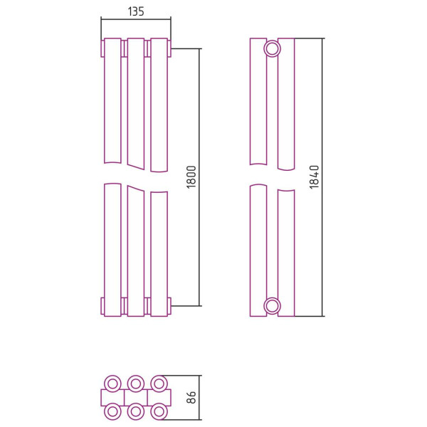 Дизайн-радиатор Сунержа Эстет-00 1800*135 3 секции золотой (03-0332-1803) Дизайн-радиатор Сунержа Эстет-00 1800*135 3 секции золотой (03-0332-1803)