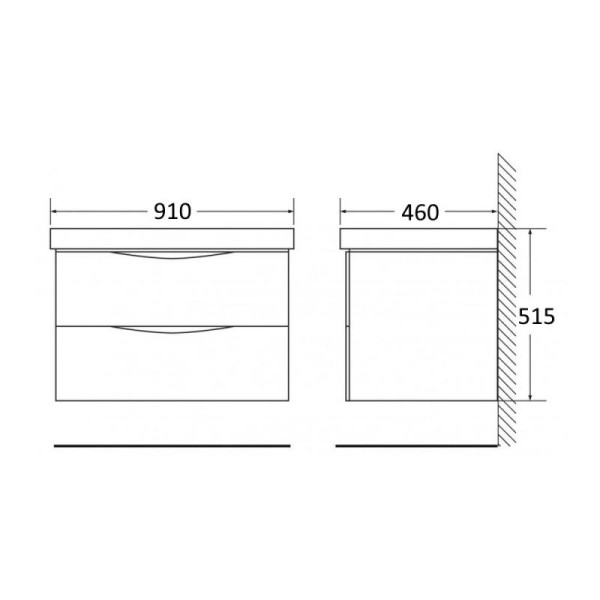 Тумба подвесная BelBagno Etna 900x455x500 Rovere Nature/матовый (ETNA-900-2C-SO-RN-P)