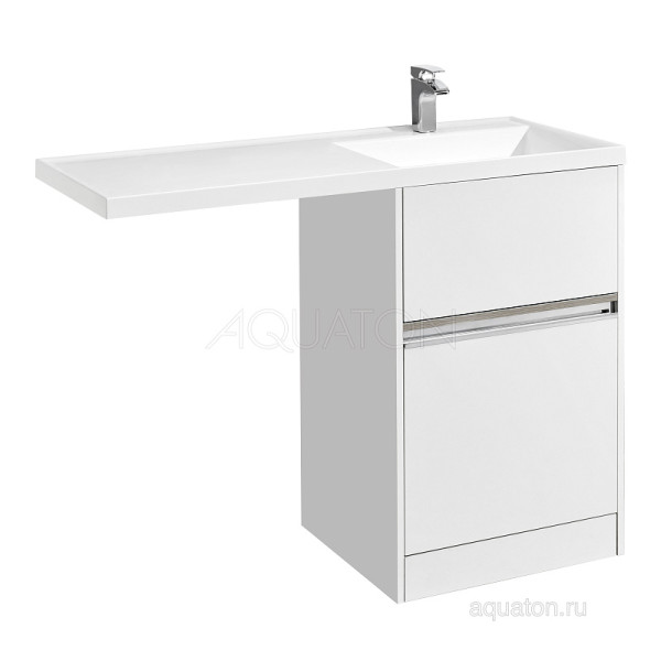 Тумба над стиральной машиной Aquaton 120x49,6x88,2 белая (1A23,5901LH010)
