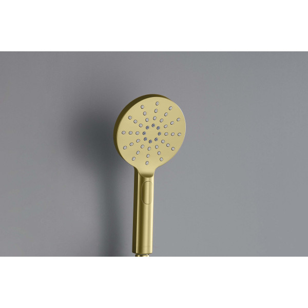 Душевая лейка Aquatek Оберон Select 120 3 jet шлифованное золото (AQ2006BG)