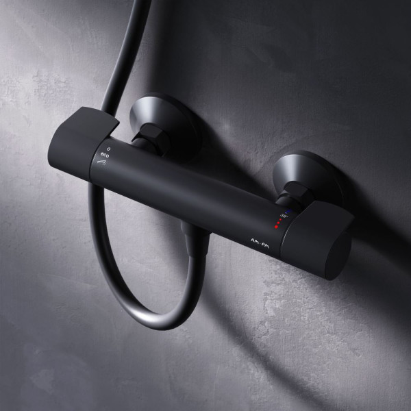 Смеситель для душа AM.PM X-Joy с термостатом черный (F85A40022)