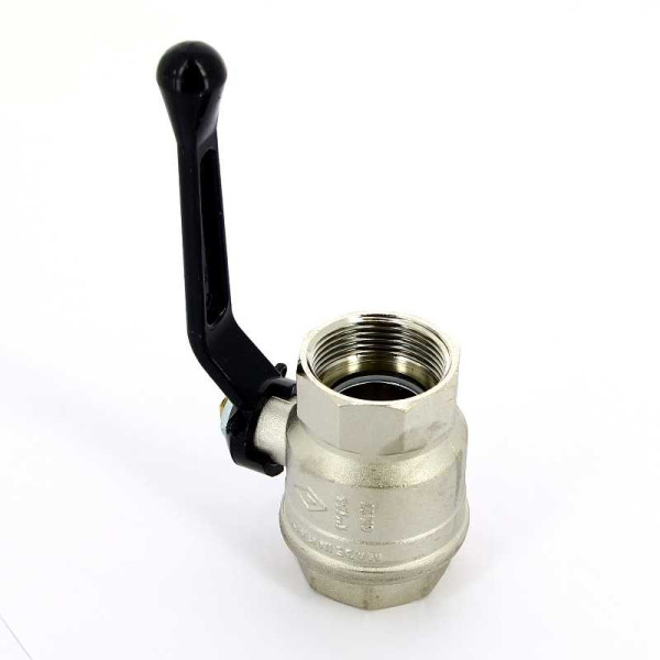 Кран Bugatti 1 1/4" ВВ шаровый New Jersey 910 (черная ручка) (09100015)