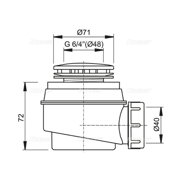 Сифон для душевого поддона Alcaplast хром (A47CR-50) Сифон для душевого поддона Alcaplast хром (A47CR-50)