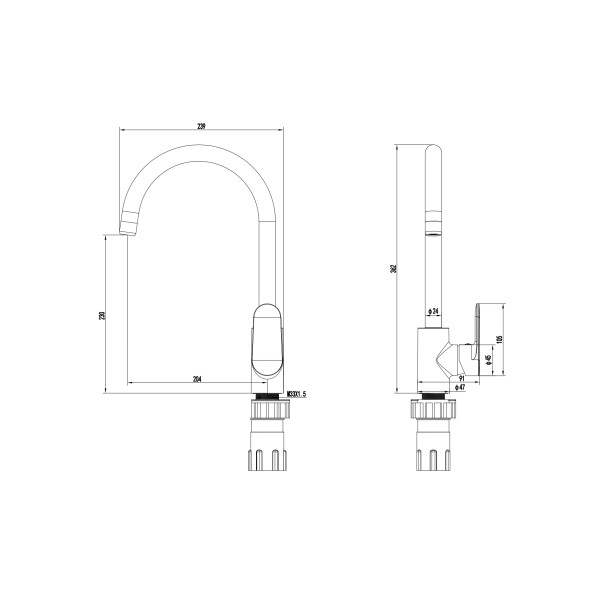 Смеситель для кухни Aquatek Ника черный матовый (AQ1882MB) Смеситель для кухни Aquatek Ника черный матовый (AQ1882MB)