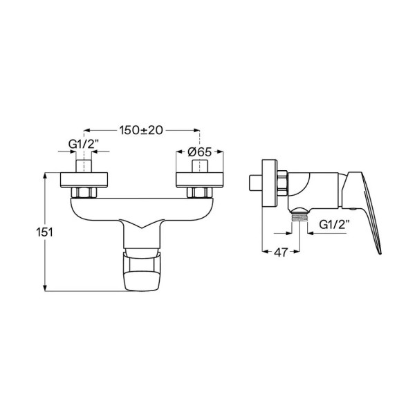 Смеситель для душа Santek Таос с душевым комплектом черный (WH5A20009N001)