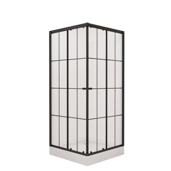 Душевой уголок Niagara 800*800*1950 стекло прозрачное с рисунком, профиль черный (NG-0180-14) Душевой уголок Niagara 800*800*1950 стекло прозрачное с рисунком, профиль черный (NG-0180-14)