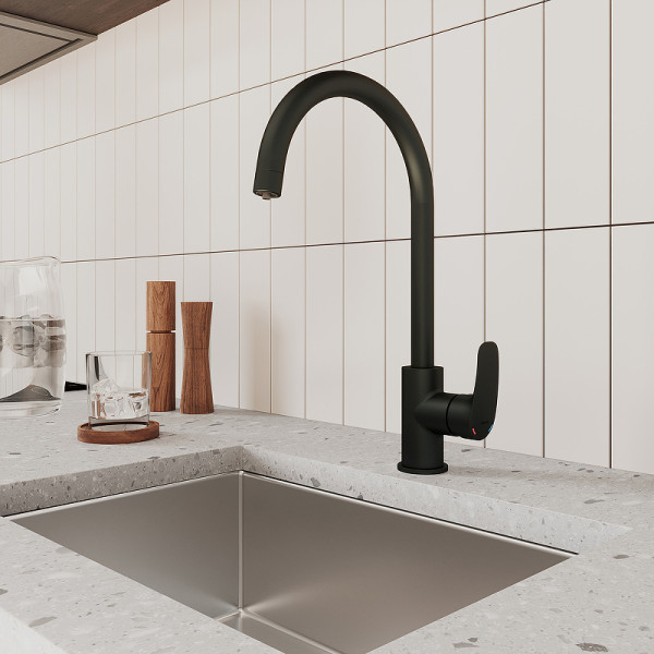 Смеситель для кухни Milardo Rora с каналом для фильтрованной воды черный (RORBLFJM05)