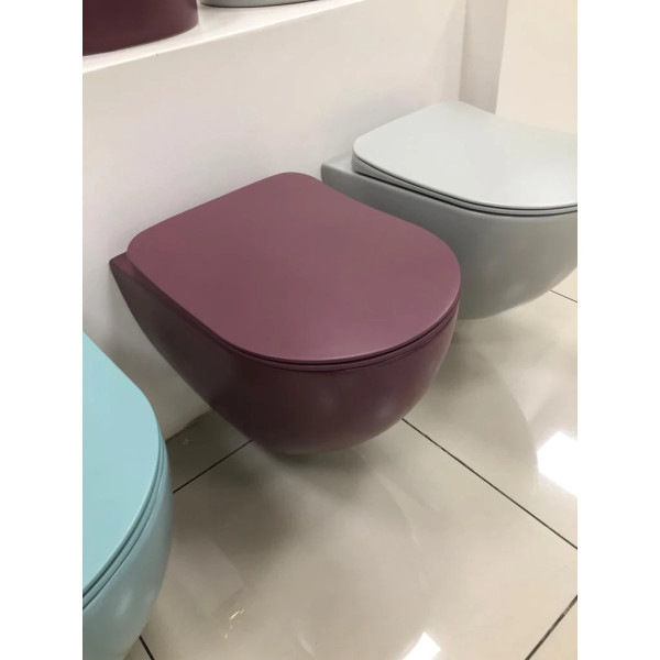 Унитаз подвесной с биде Creavit Free 35,5x51x35 берри матовый (FE322-00BR00E-0000) Унитаз подвесной с биде Creavit Free 35,5x51x35 берри матовый (FE322-00BR00E-0000)