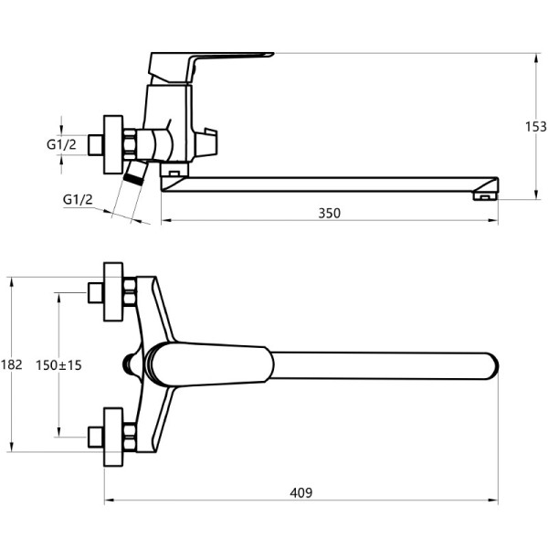 Смеситель для ванны и душа Melodia della vita Samba хром (MDV30841) Смеситель для ванны и душа Melodia della vita Samba хром (MDV30841)