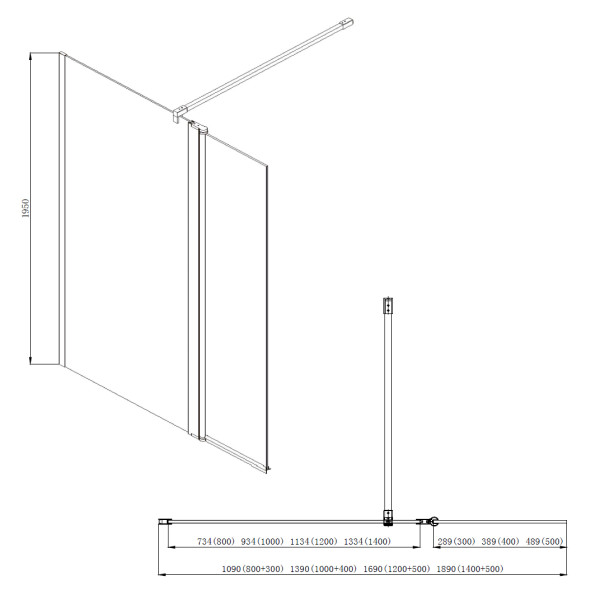 Душевое ограждение Azario Chicago 120х195 стекло прозрачное, профиль серебро (AZ-NAR6321 1200)