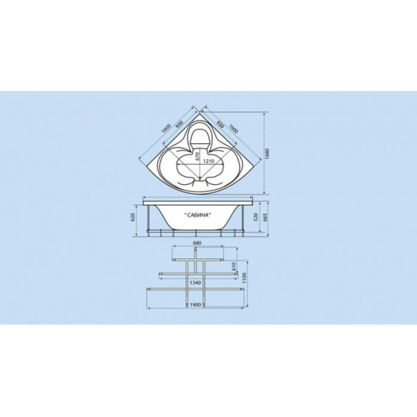 Ванна акриловая Triton Сабина 160х160 Ванна акриловая Triton Сабина 160х160