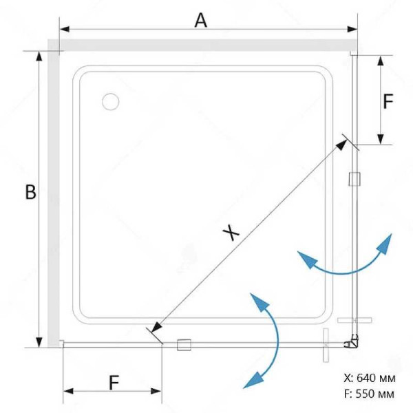 Душевой уголок RGW SV-33 100*100 стекло прозрачное, профиль хром 06323300-11 Душевой уголок RGW SV-33 100*100 стекло прозрачное, профиль хром 06323300-11