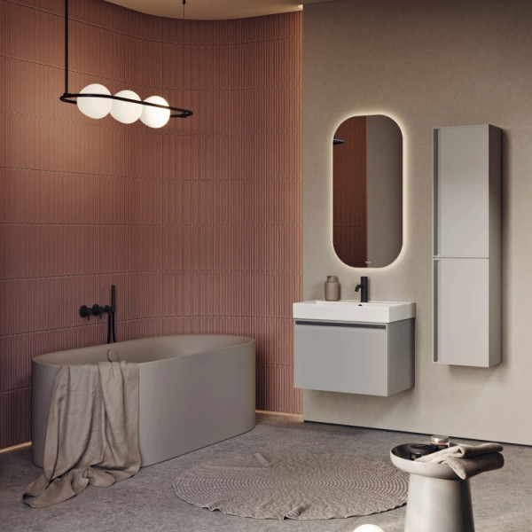 Тумба подвесная Aqwella Pure 640x443x464 туманный серый (PUR0165ST)