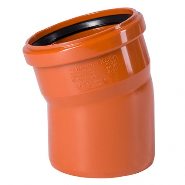 Отвод Ostendorf KGB DN 110х15° для наружной канализации (220200) Отвод Ostendorf KGB DN 110х15° для наружной канализации (220200)