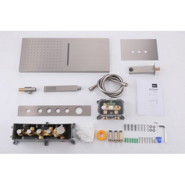 Душевая система Abber Rund с изливом сатин (AF8753SP)