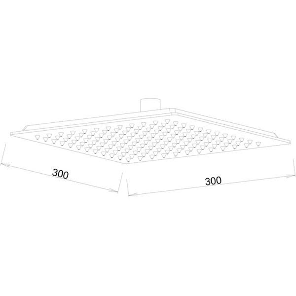 Верхний душ Melodia 300х300 нерж (MKP27004С)