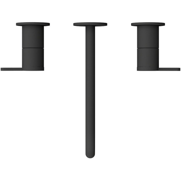 Смеситель для раковины встраиваемый Cezares Leaf черный матовый (LEAF-BLI3L-L-NOP)