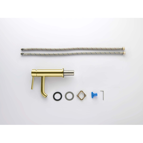 Смеситель для раковины Aquatek Европа шлифованное золото (AQ1310BG)