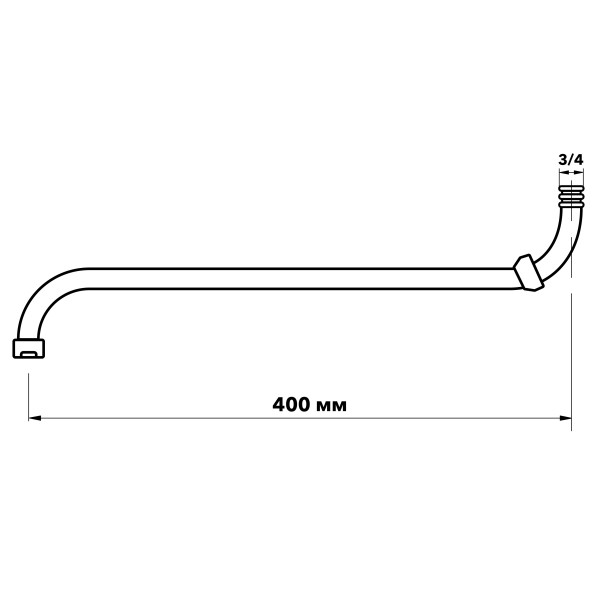 Излив Voda 400 мм хром (VSPS400L)