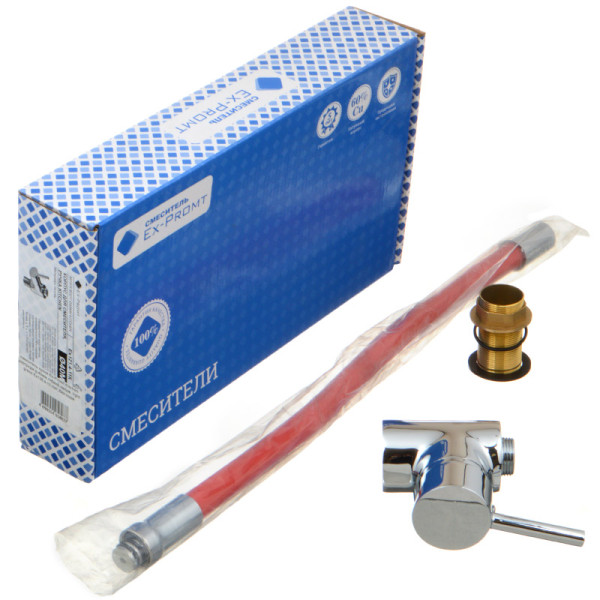 Смеситель для кухни Ex-promt Kitchen с гибким изливом, хром (Ex125.4-11 red) Смеситель для кухни Ex-promt Kitchen с гибким изливом, хром (Ex125.4-11 red)