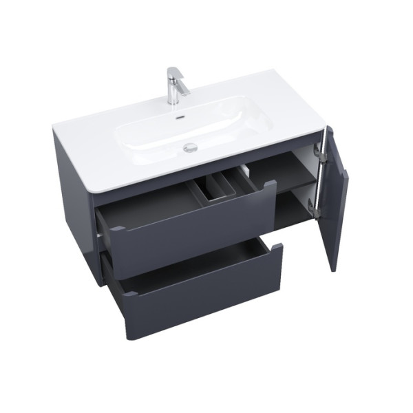 Тумба с умывальником подвесная Iddis Edifice 100x46,2 темно-серый (EDI10D0i95K) Тумба с умывальником подвесная Iddis Edifice 100x46,2 темно-серый (EDI10D0i95K)