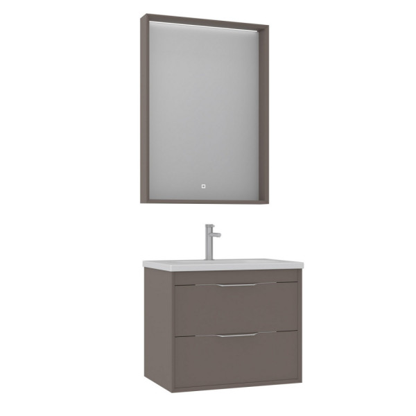 Тумба подвесная Orka Clay 650x500x520 с раковиной soil (5004380)