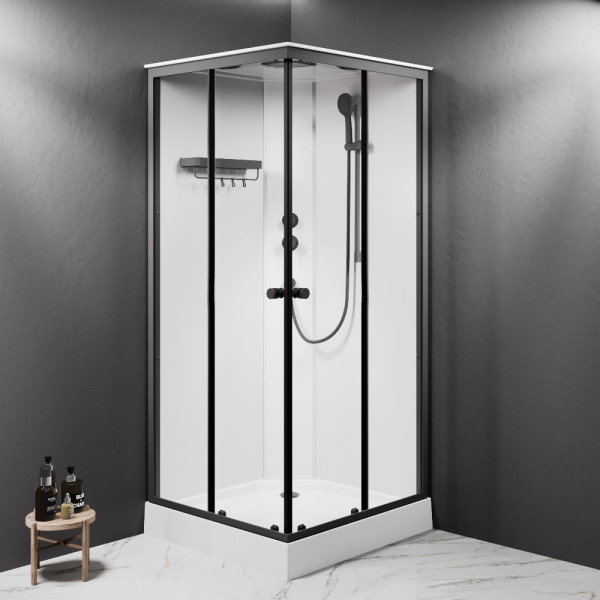 Душевая кабина AM.PM X-Joy Square 90x90 профиль мат.черный, стекло прозрачное (W94C-403-090BT) Душевая кабина AM.PM X-Joy Square 90x90 профиль мат.черный, стекло прозрачное (W94C-403-090BT)