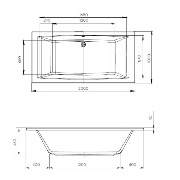 Ванна акриловая 1Marka Aelita 200x100 белая (01аэ2010) Ванна акриловая 1Marka Aelita 200x100 белая (01аэ2010)