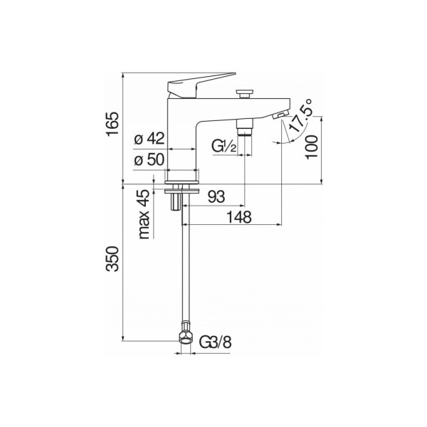 Смеситель для ванны и душа Nobili Blues хром (BS101118/10CR)