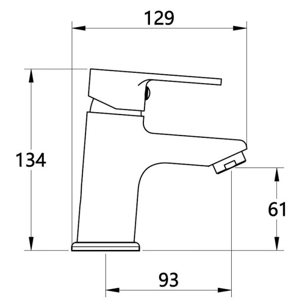 Смеситель для раковины Voda Fin хром (FN26) Смеситель для раковины Voda Fin хром (FN26)