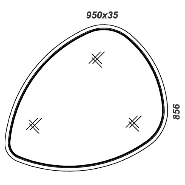 Зеркало Aqwella Stone 855x950x30 (Stn.02.10)